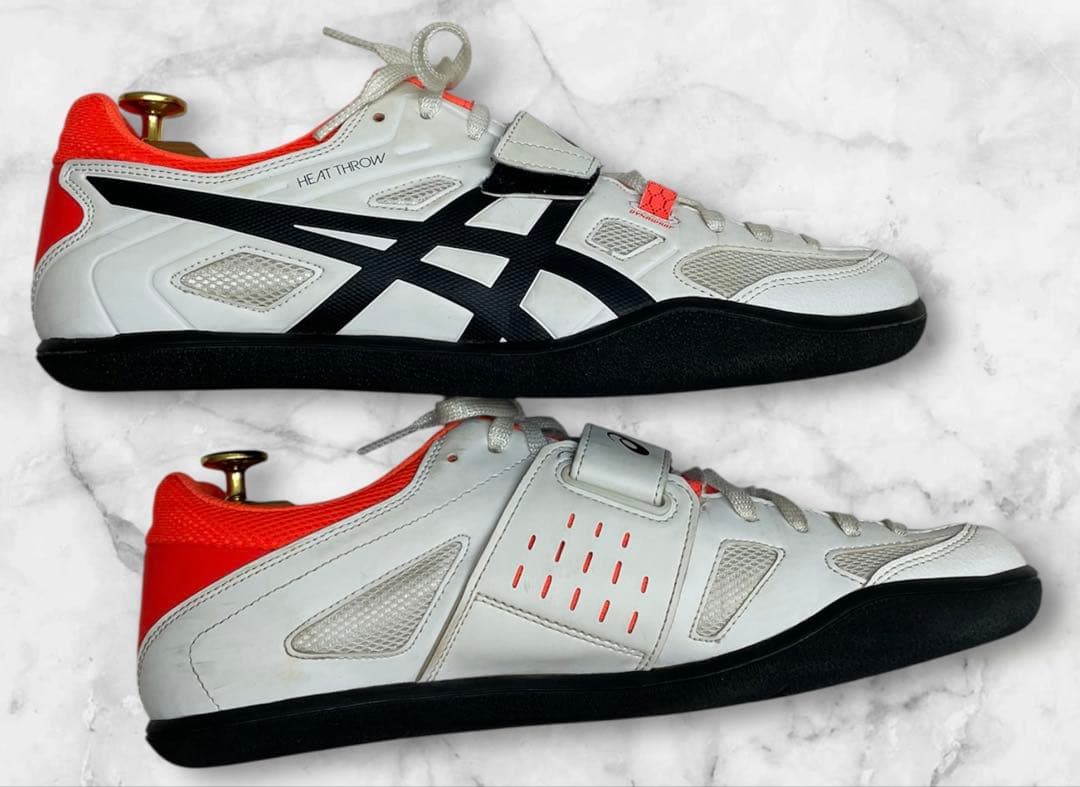 美品⭐️ASICS アシックス　円盤・砲丸投げ用シューズ　白/オレンジ28.0cm
