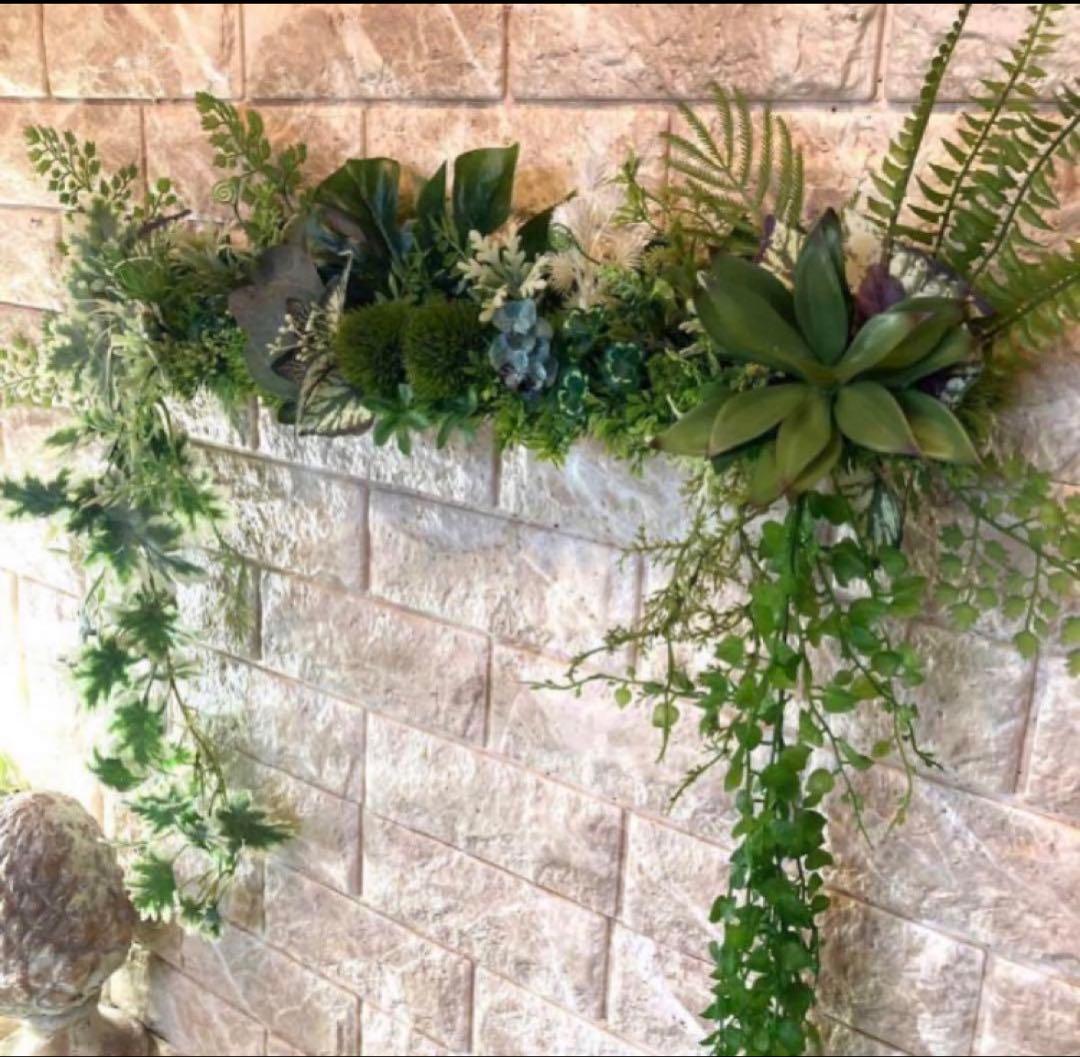 光触媒　人工観葉植物　ウォールグリーン　フェイクグリーン　壁掛け　50560