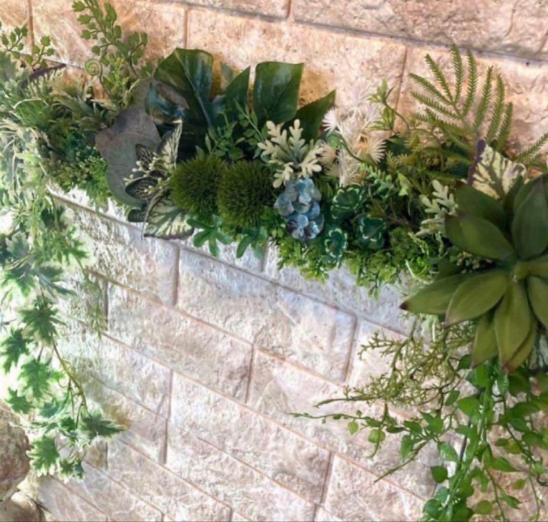 光触媒　人工観葉植物　ウォールグリーン　フェイクグリーン　壁掛け　50560
