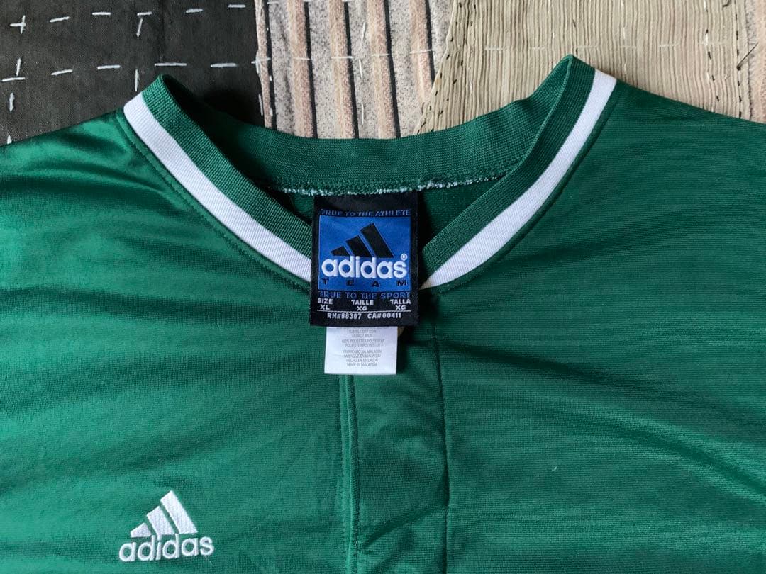 90s XL adidas vtg バスケ ジャージ ユニフォーム team 緑