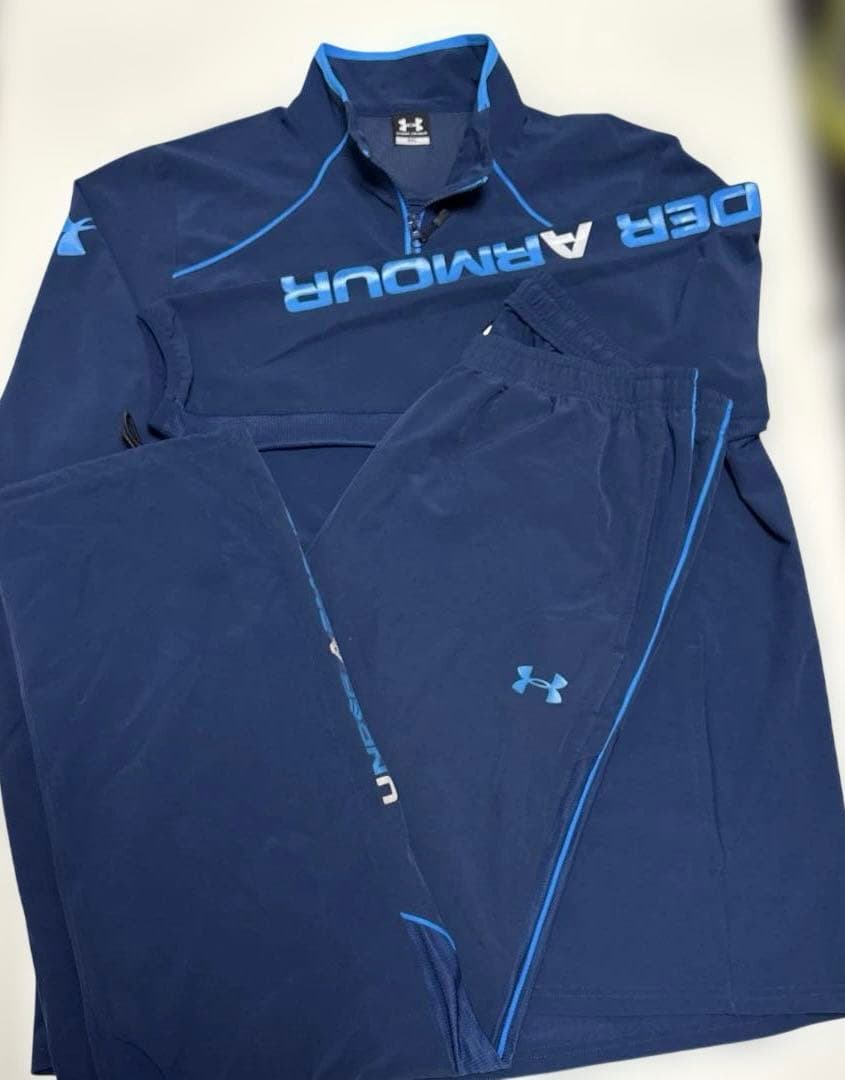UNDER ARMOUR ジャージ上下セット ネイビーＸＸＬ