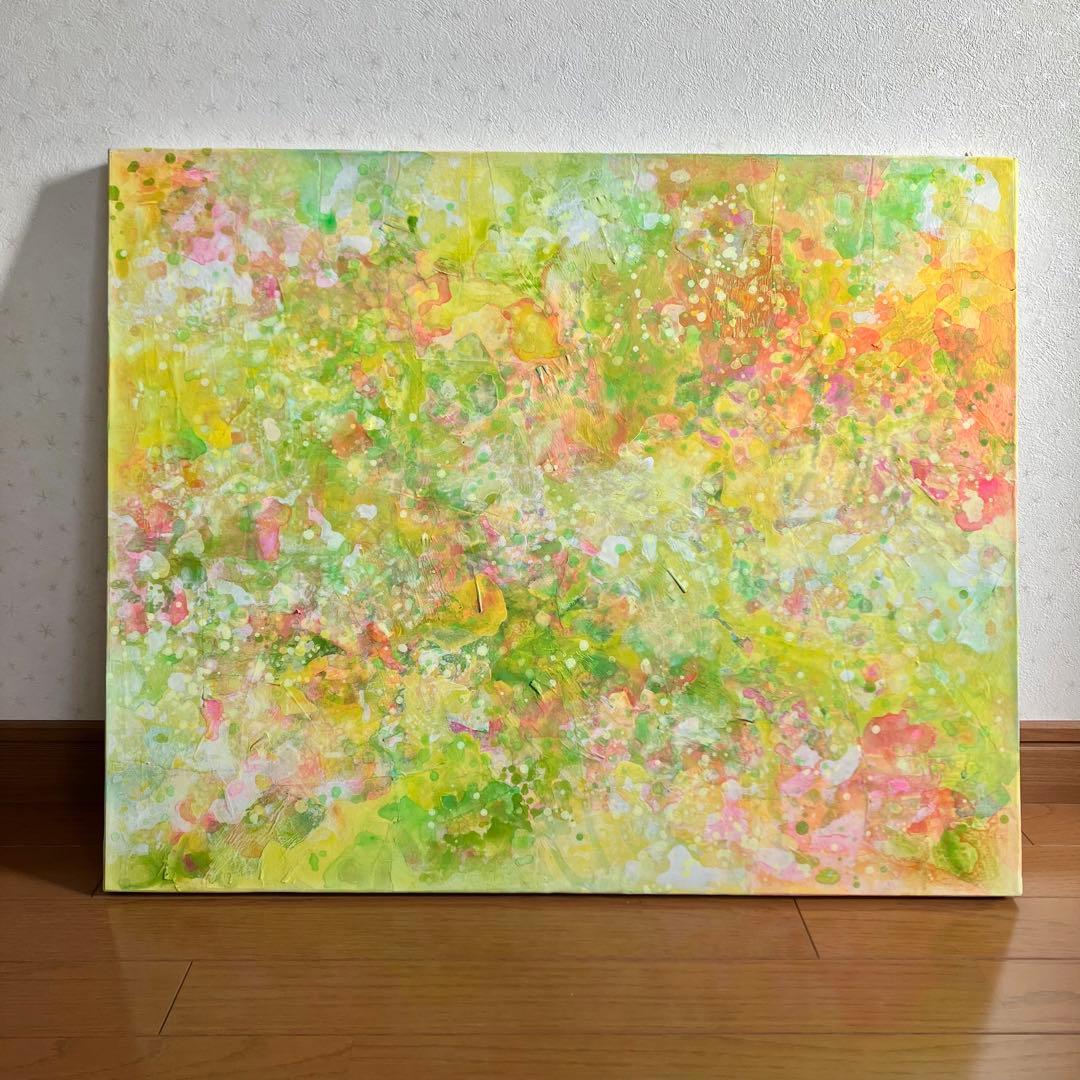 spring＊53×65.2㎝　大きめＦ15号キャンバス　原画　春　絵画　抽象画