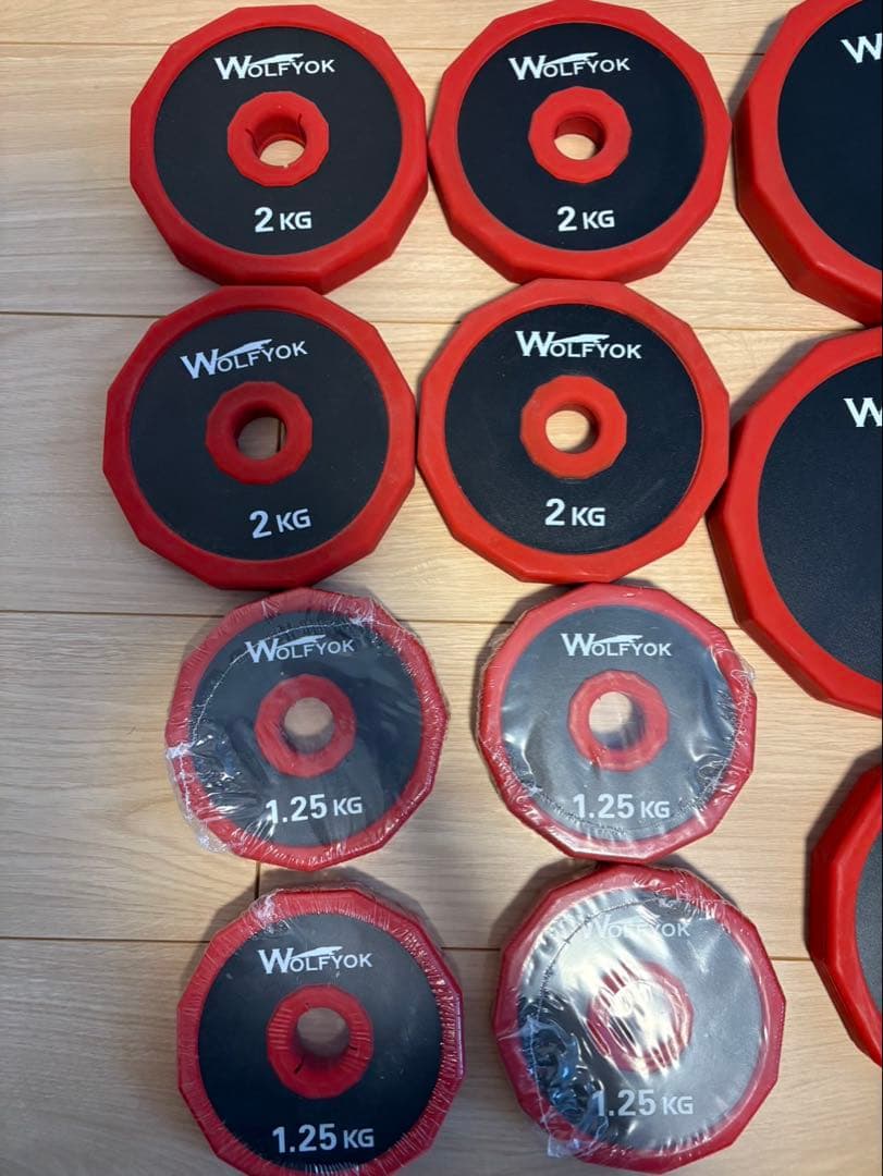 Wolfyok ダンベル 可変式 37kg バーベル