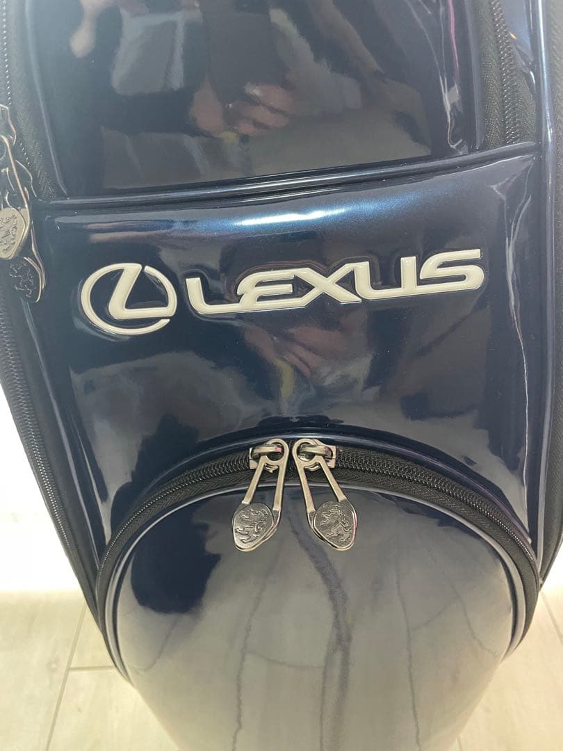 Lexus キャディバッグ 黒 ストライプデザイン