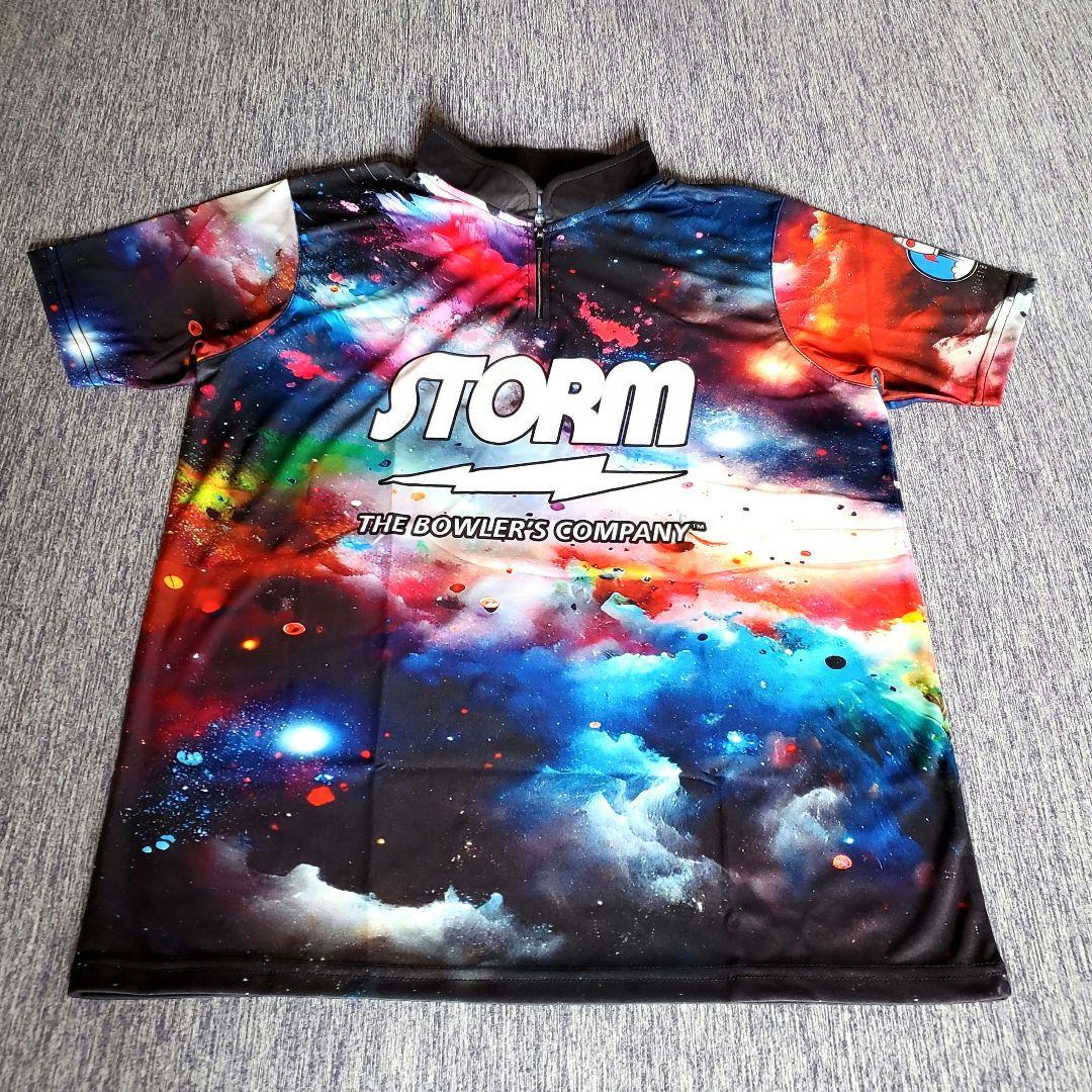 日本未発売✨STORM【日本サイズM】ブラック　宇宙　ボウリングウェア