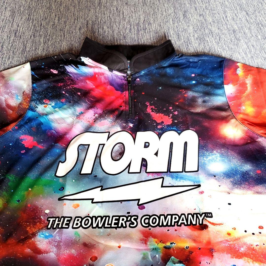 日本未発売✨STORM【日本サイズM】ブラック　宇宙　ボウリングウェア