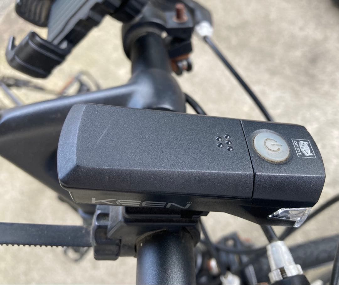 クロスバイク ブラック スマホホルダー付き　引き渡し限定