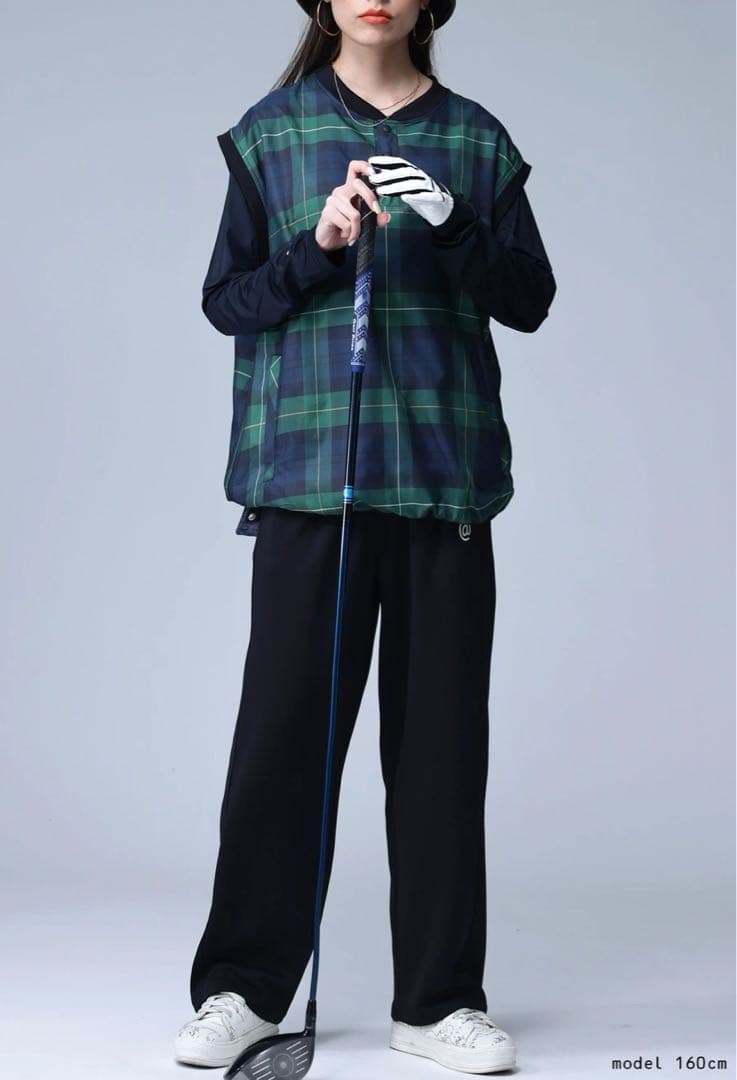 ANTIQUA GOLF×STCH＊ブラックウォッチチェック柄ベスト