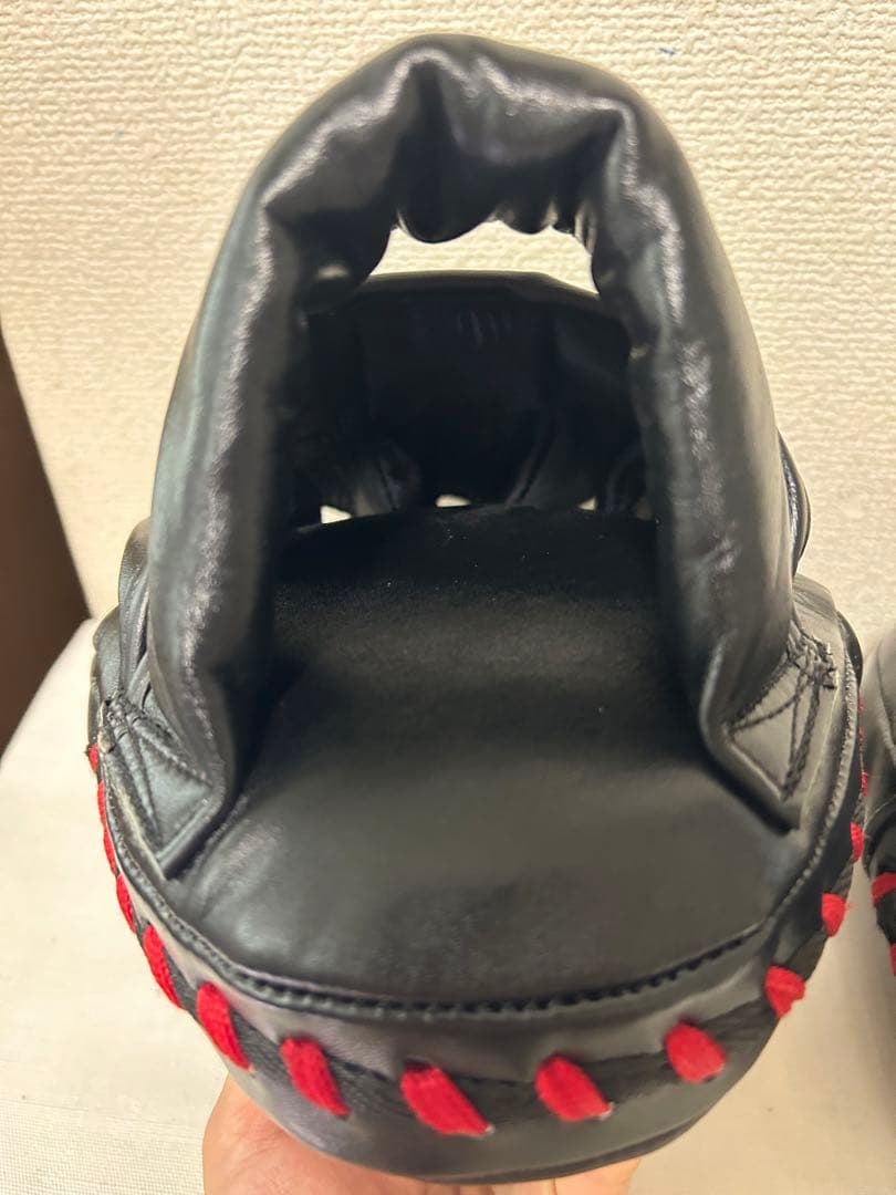 美品！W パンチングミット ブラック