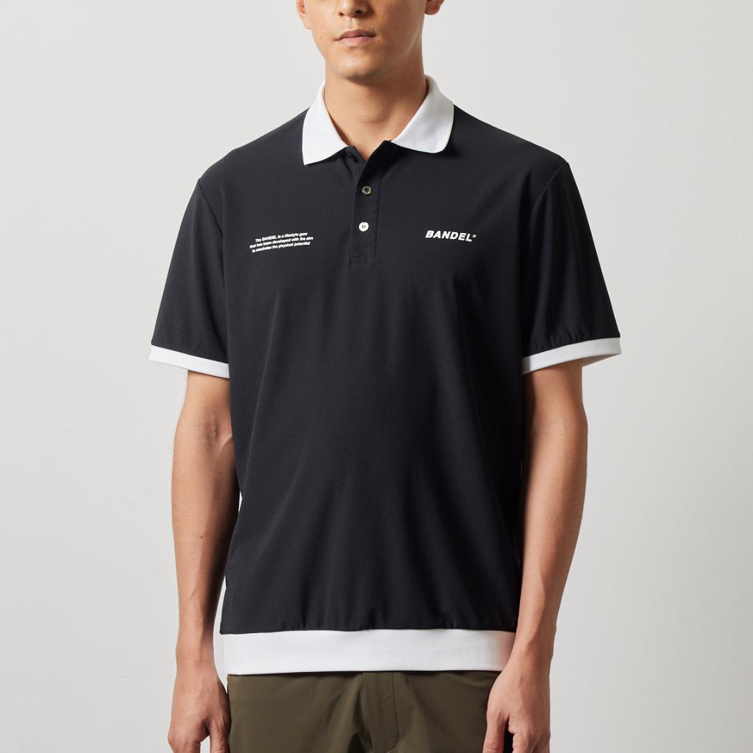 バンデルBANDEL golfゴルフLサイズ/ブラック黒Tシャツ半袖ポロシャツ