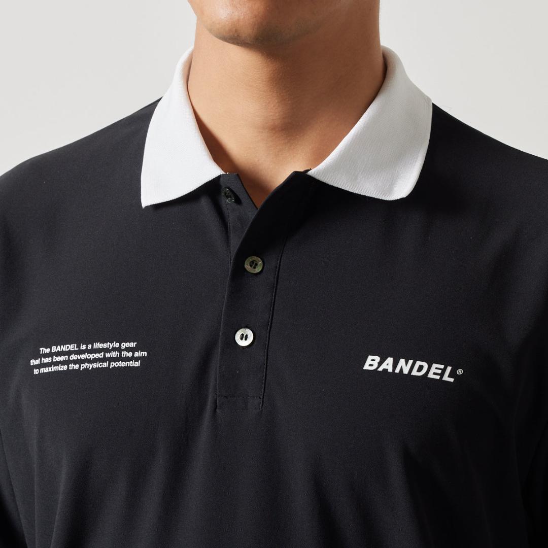 バンデルBANDEL golfゴルフLサイズ/ブラック黒Tシャツ半袖ポロシャツ