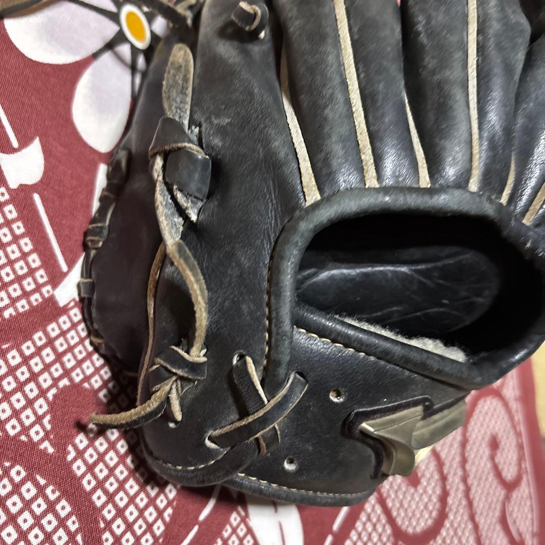 ミズノ 硬式レザーグローブ 黒 オールラウンダー