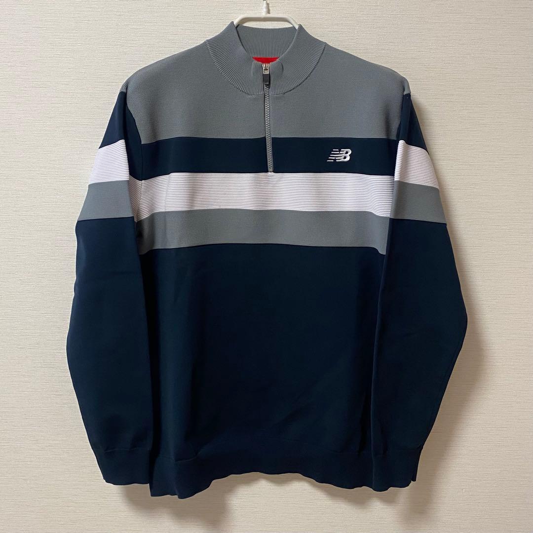 美品 ニューバランス ゴルフ Lサイズ相当 （サイズ5） ニット ハーフジップ