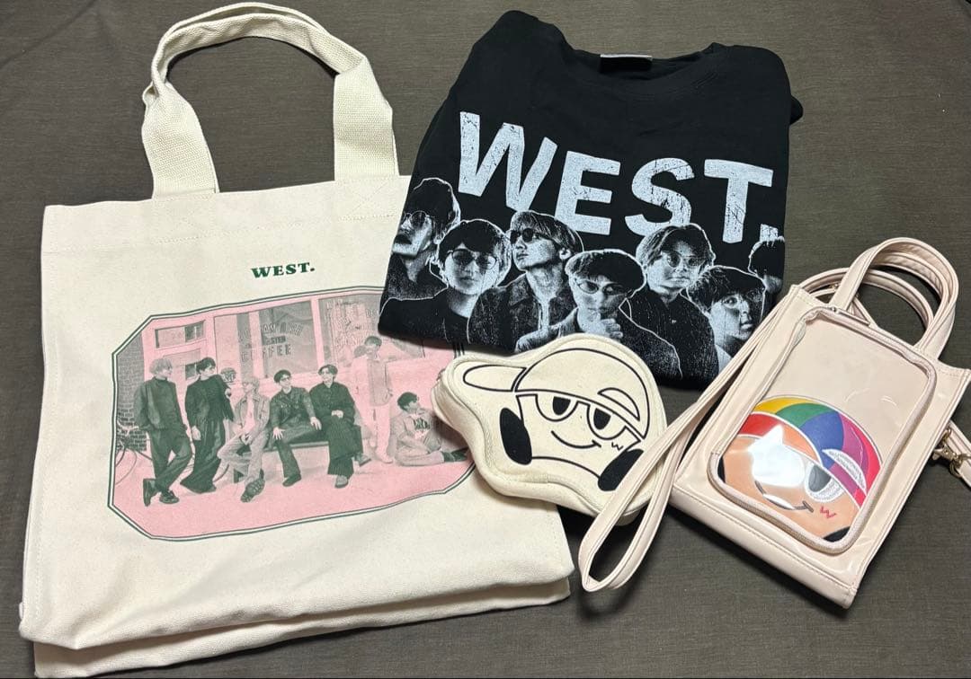 WEST. 関西七色男大祭り ヤツポーチ、ショルダー、バッグ、Tシャツ