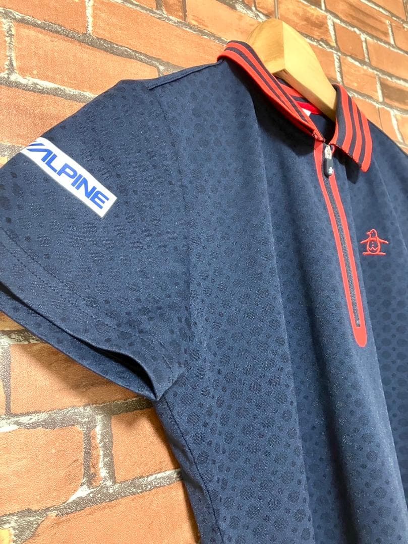 【24時間以内/匿名配送】 マンシングウェア ジップシャツ M スポンサー入り