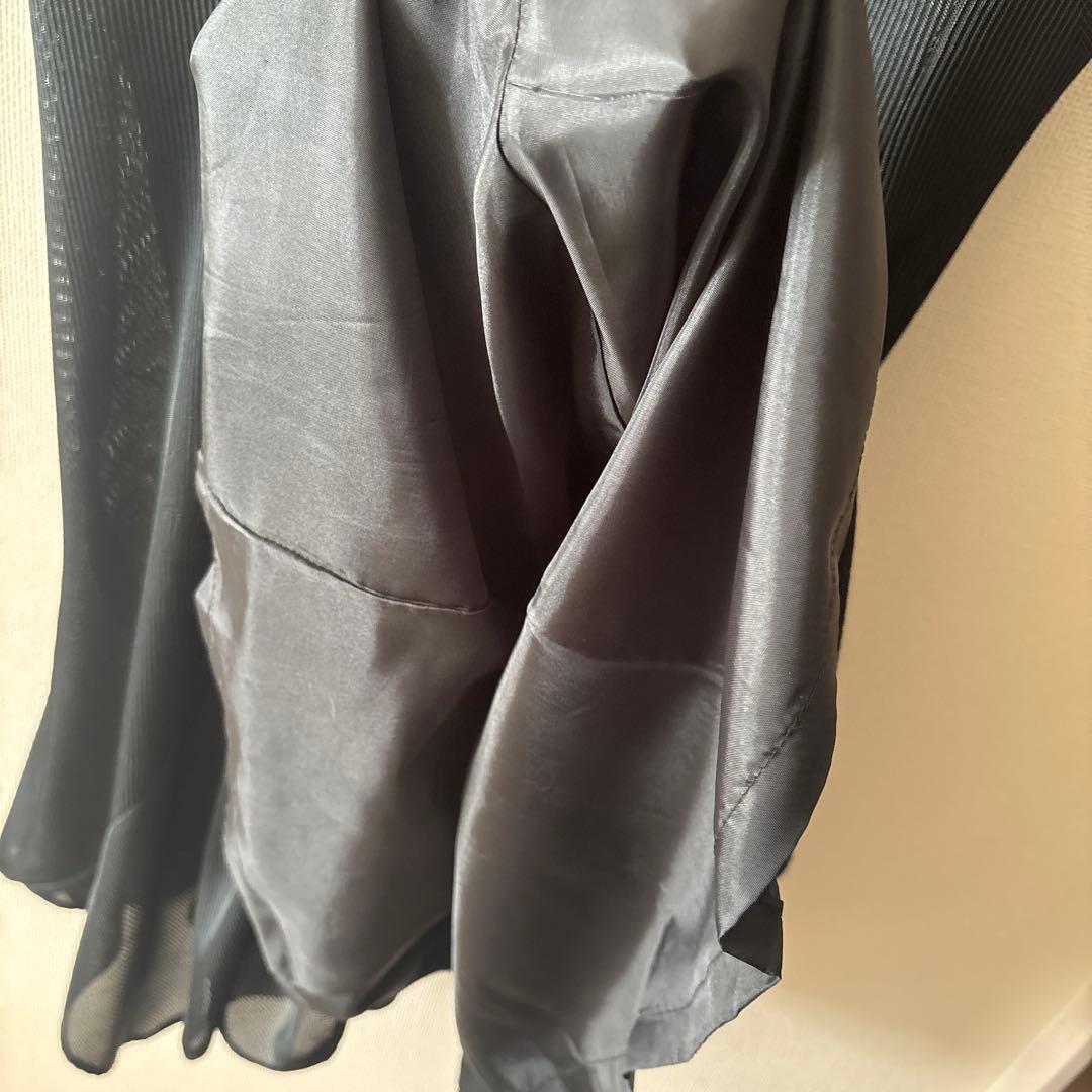 美品【used】MUGEN首元クロスデザイン社交ダンスドレス半袖BLACK