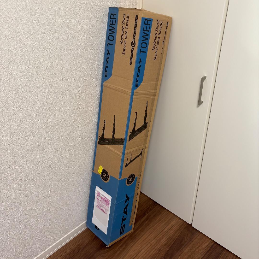 <美品>STAY Tower 1300/02 ホワイト 2段キーボードスタンド