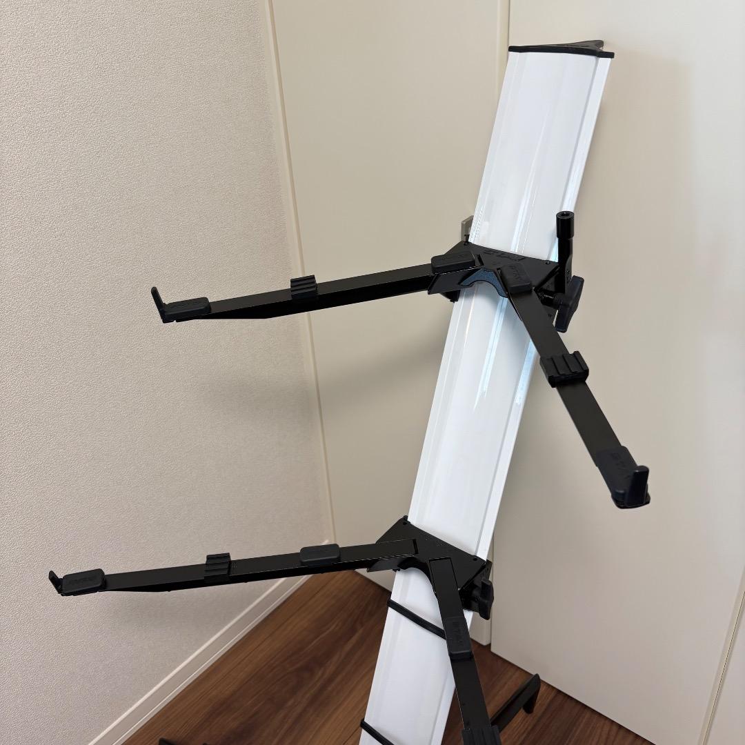 <美品>STAY Tower 1300/02 ホワイト 2段キーボードスタンド