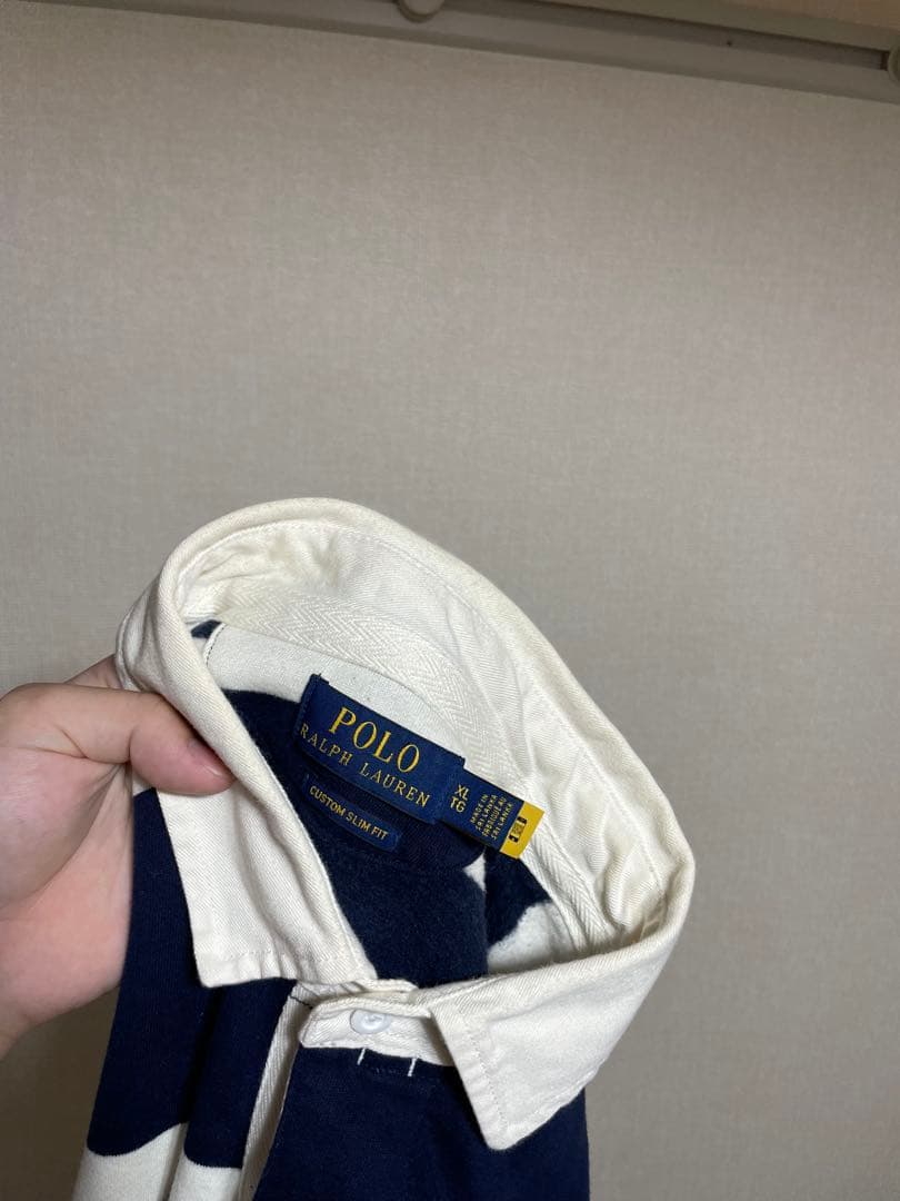 POLO RALPH LAUREN ラガーシャツ ネイビー/ホワイト