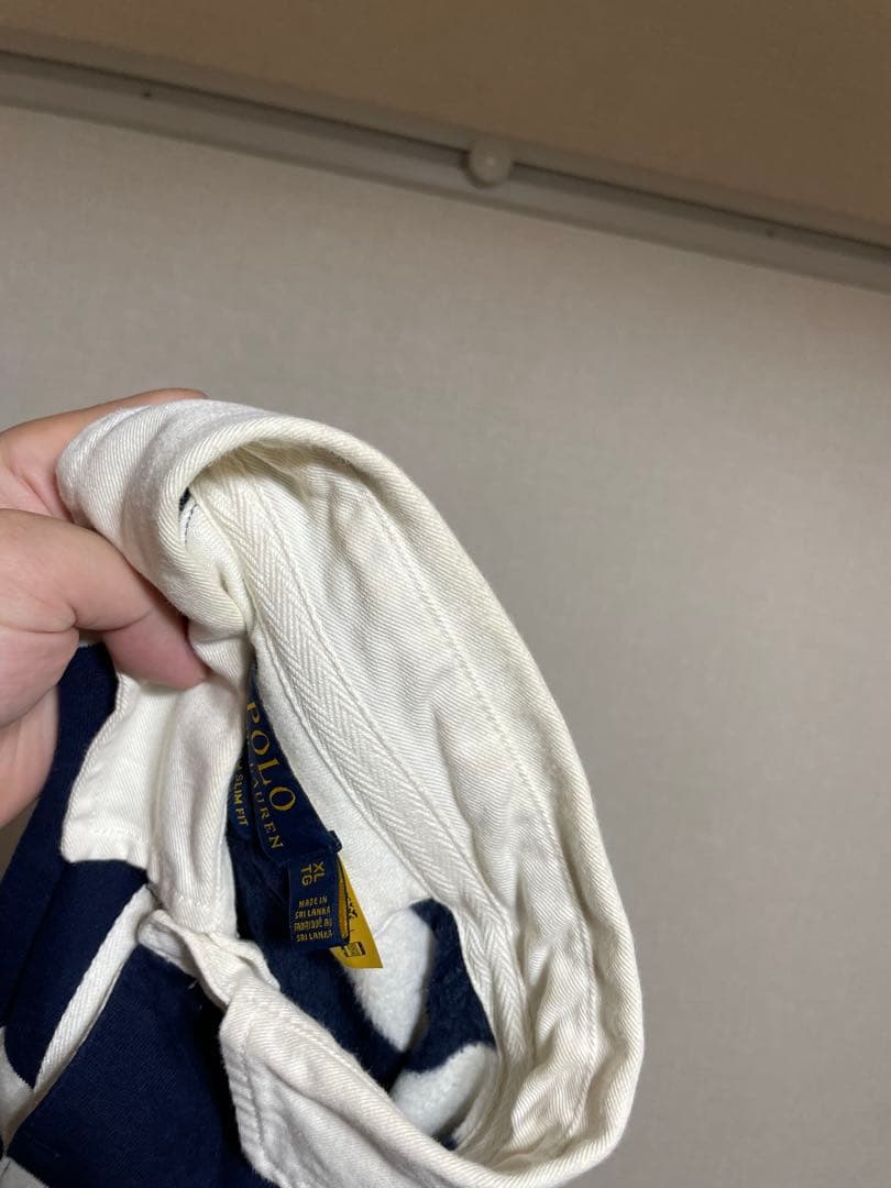 POLO RALPH LAUREN ラガーシャツ ネイビー/ホワイト