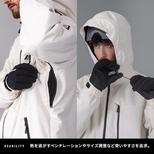 [ＢＬＡＣＫ　ＳＮＯＷ] スノボウェア 上下セット メンズ スノーボードウェア*