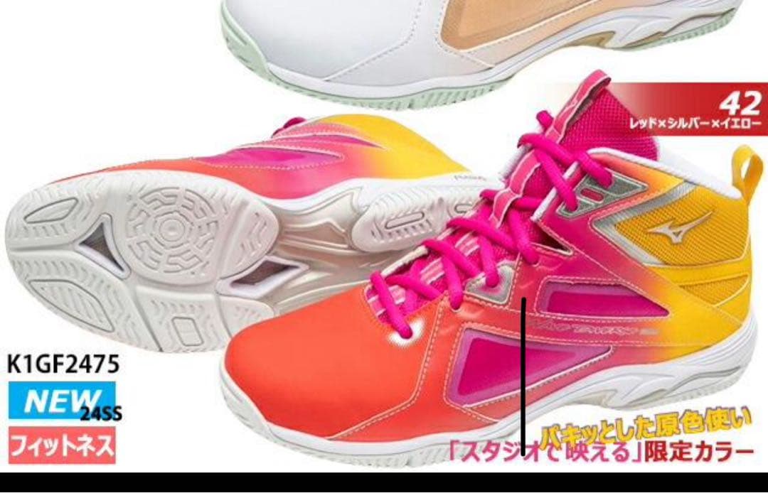 極美品　Mizuno ウェーブダイバースLG4 Ltd 23.0cm 限定カラー
