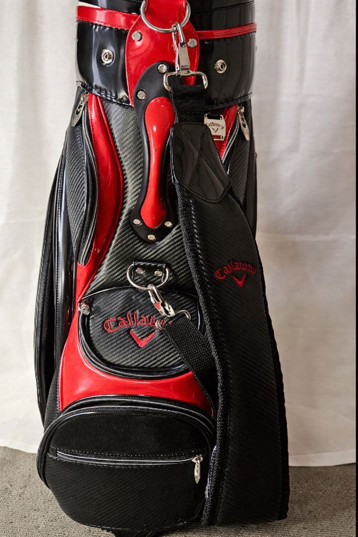 Callaway ゴルフバッグ 黒/赤 5分割　フード有　オマケ付　#A80LS