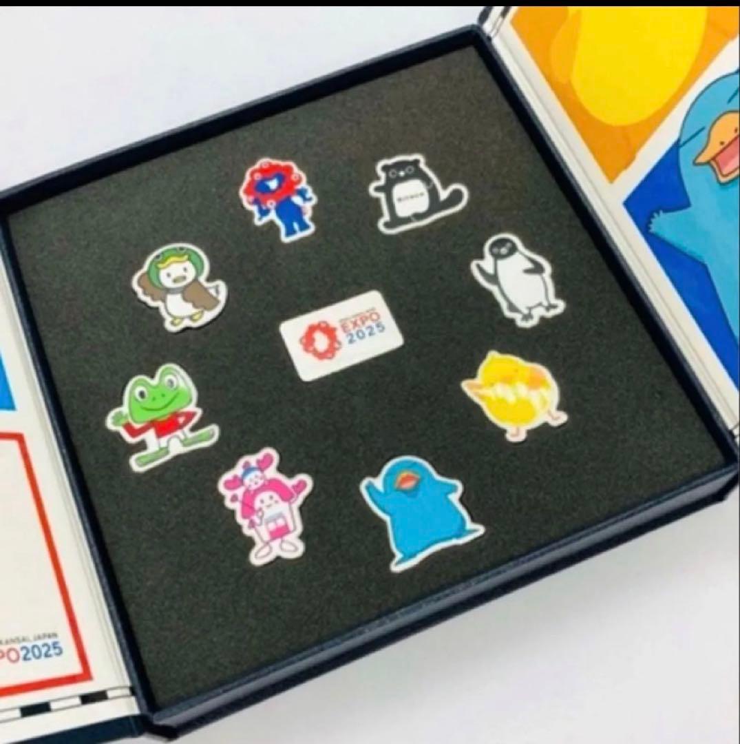 万博公式　JRコラボ　ミャクミャク JRオールスター ピンバッジ 缶バッジ　新品