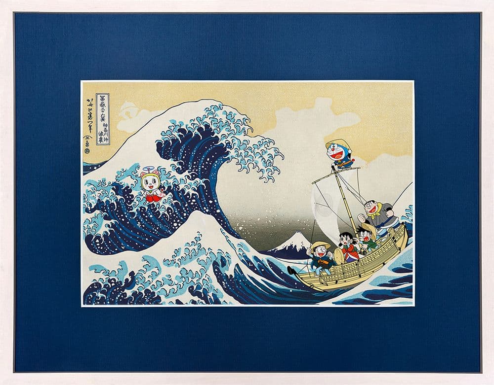 ドラえもん浮世絵シリーズ10周年記念作品 「富嶽三十六景 神奈川沖浪裏」