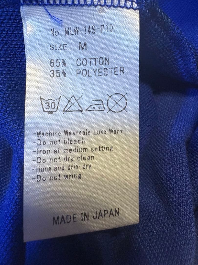 未使用　美品　マークアンドロナ 襟　ポロワンピ　M ノースリーブロイヤルブルー