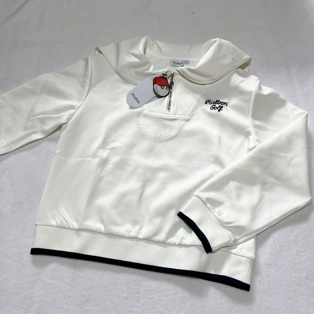 新品　マルボン　Malbon golf　ゴルフ　トップス　ホワイト　M