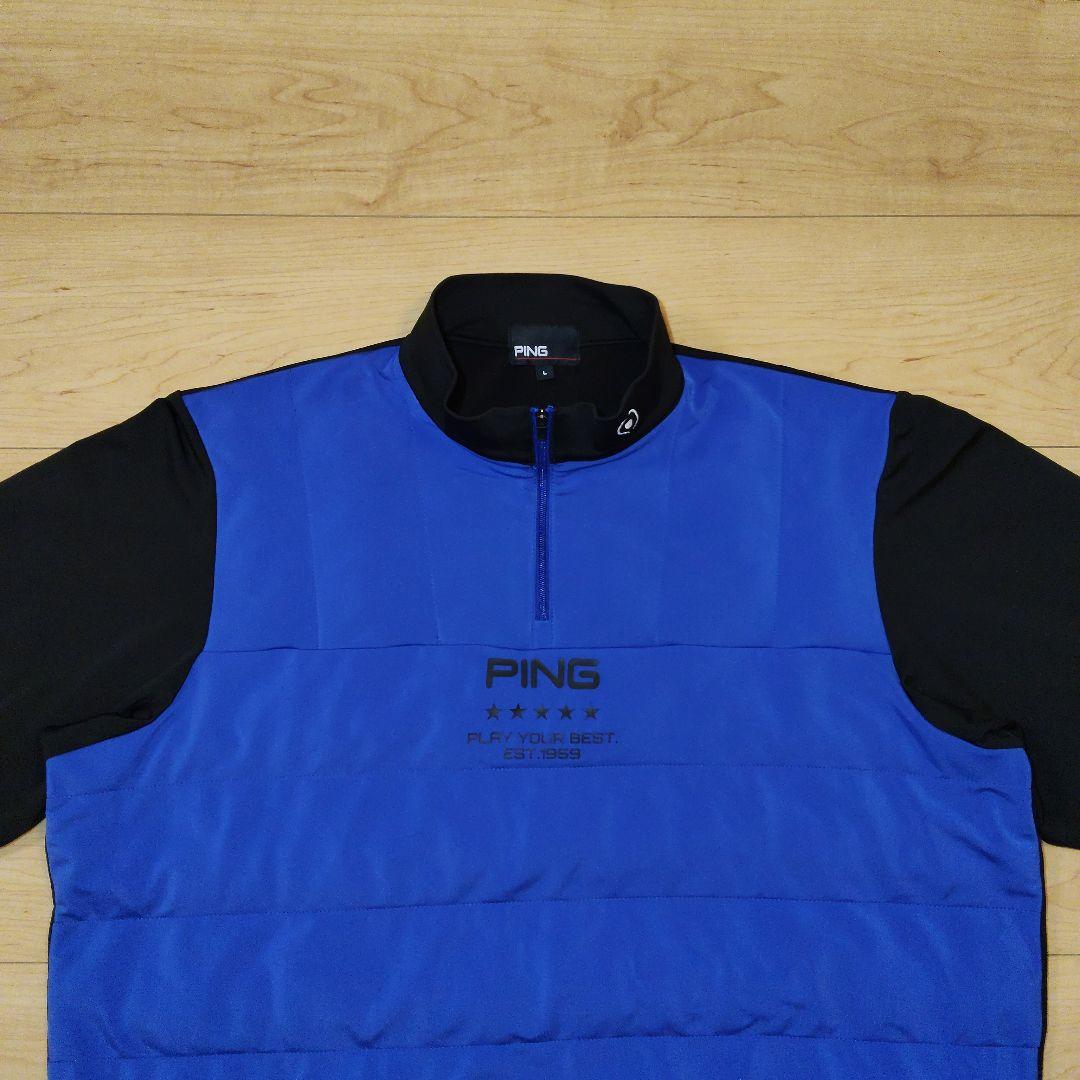 Lサイズ 美品【PING】ピン ゴルフ 中綿入 長袖ハーフジップ ジャケット
