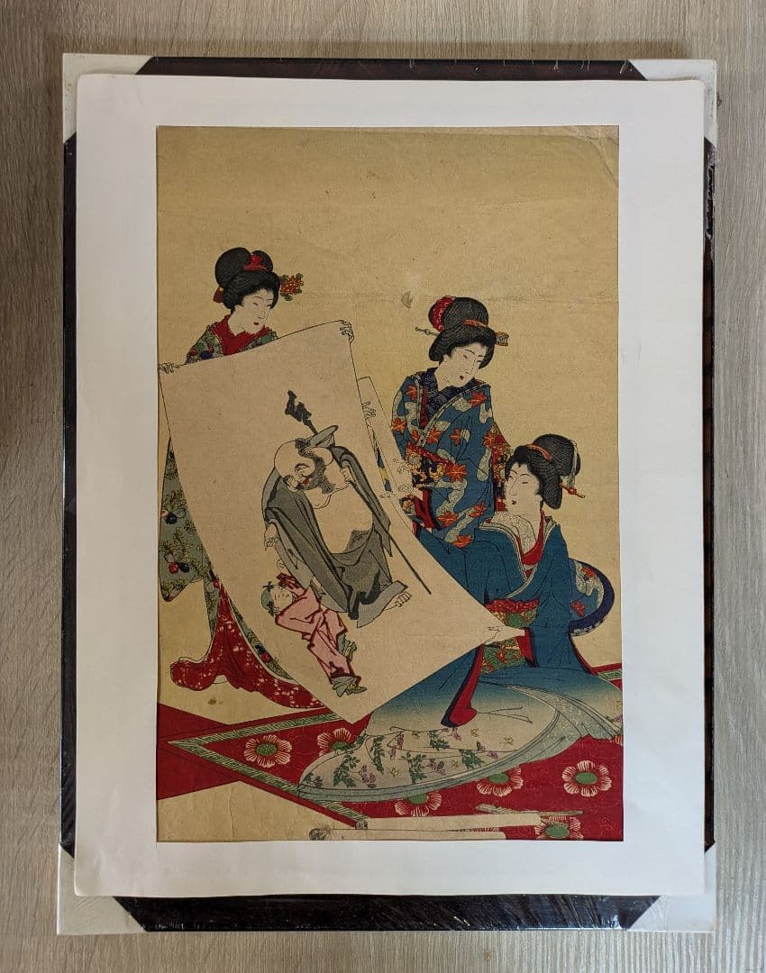 版画-江戸時代-浮世絵-木版画-浮世絵-アート-周延の女禮式書画