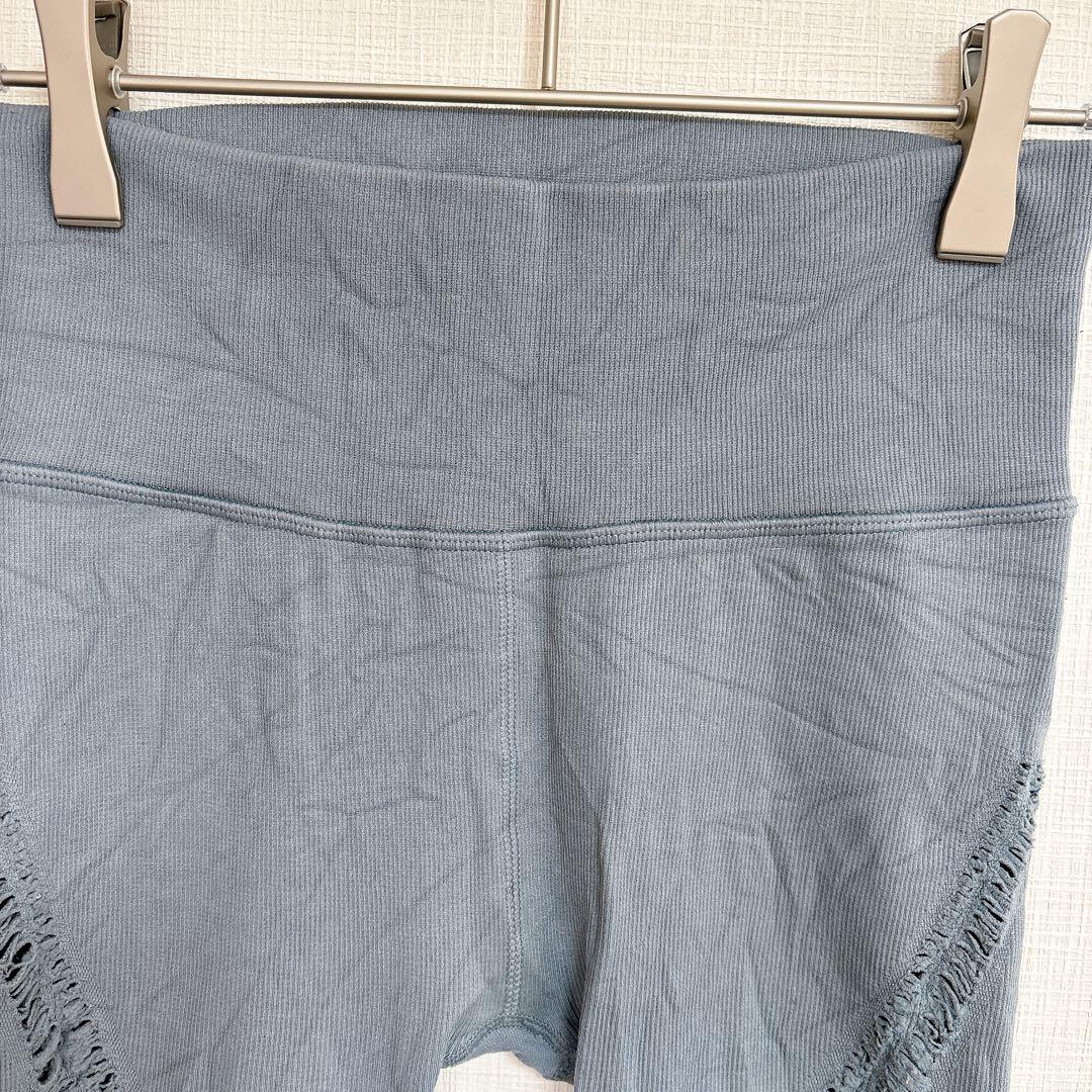 alo yoga ヨガウェア レギンス XS ブルー シームレス メッシュ