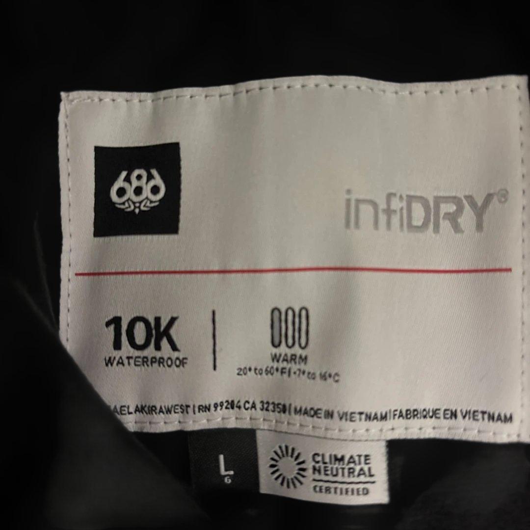 686シックスエイトシックス スノーボードウェア 上下セットL infiDRY
