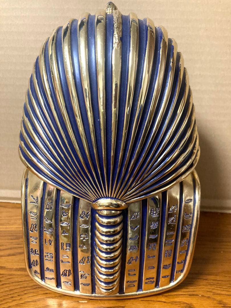希少 ビンテージ エジプト ツタンカーメン 黄金のマスク 置物 オフジェ 当時物