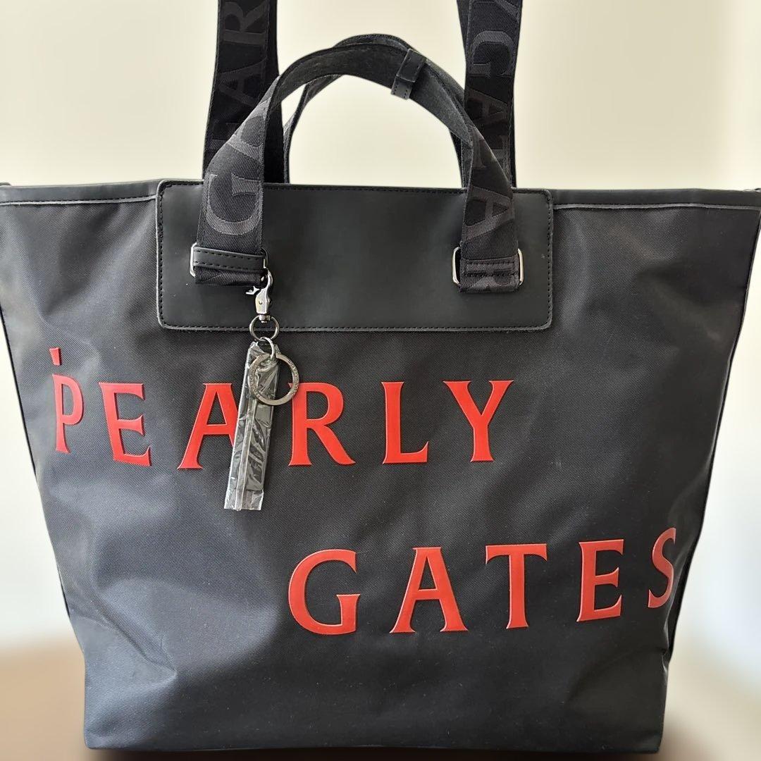 PEARLY GATES パーリーゲイツ　ショルダーバッグ　黒Xレッド