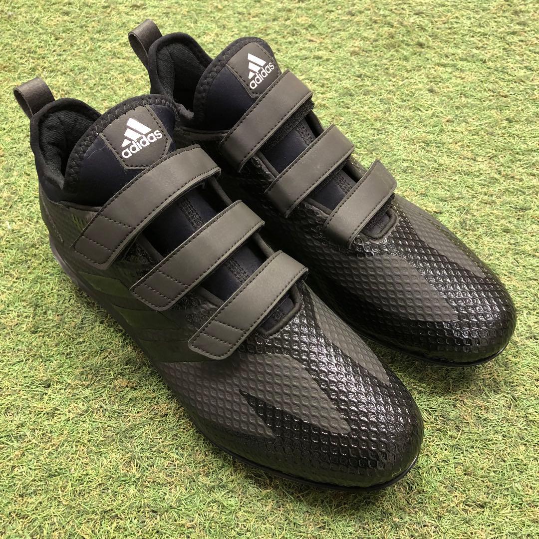 adidas スパイク 黒 ベルト　26.5cm