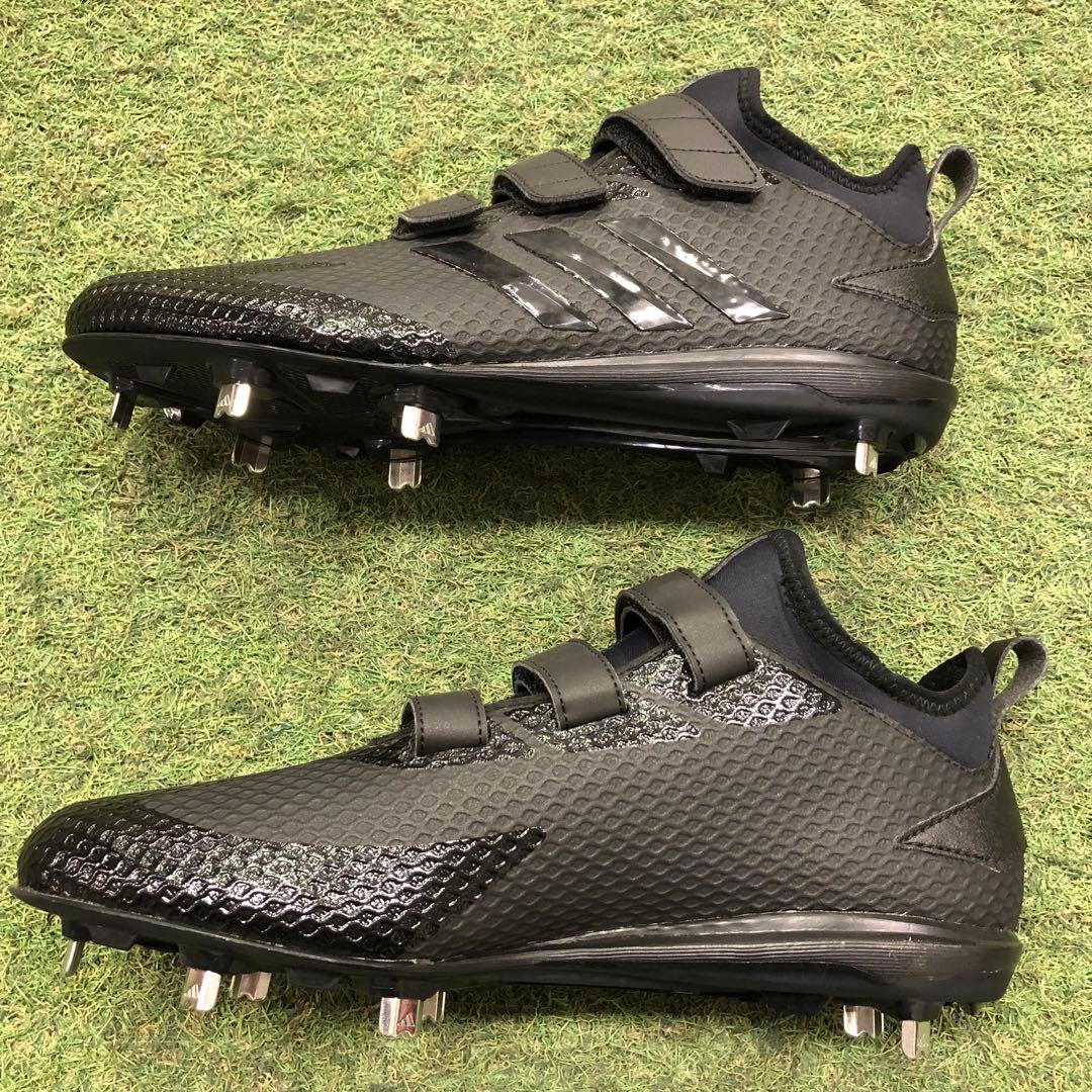 adidas スパイク 黒 ベルト　26.5cm