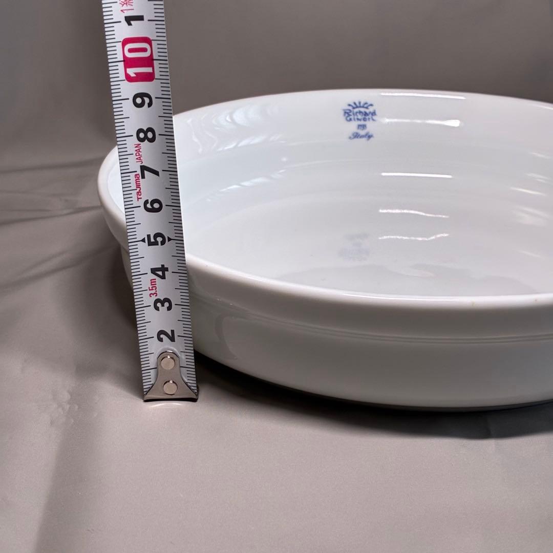 リチャードジノリ★ボンジョルノ ブルーロゴ グラタン皿 約21.5cm