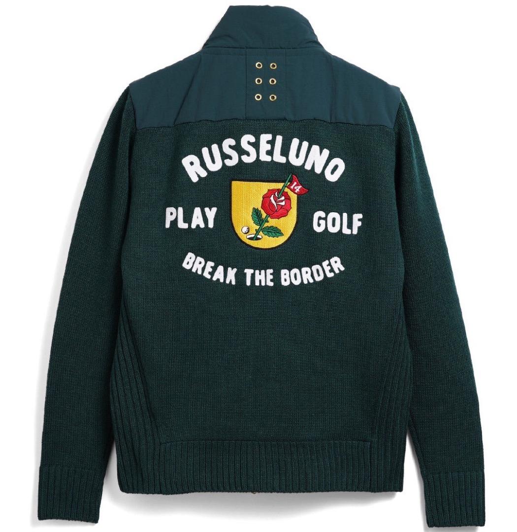 【size5】秋冬 ラッセルノ Russeluno 中綿ニット ブルゾン緑