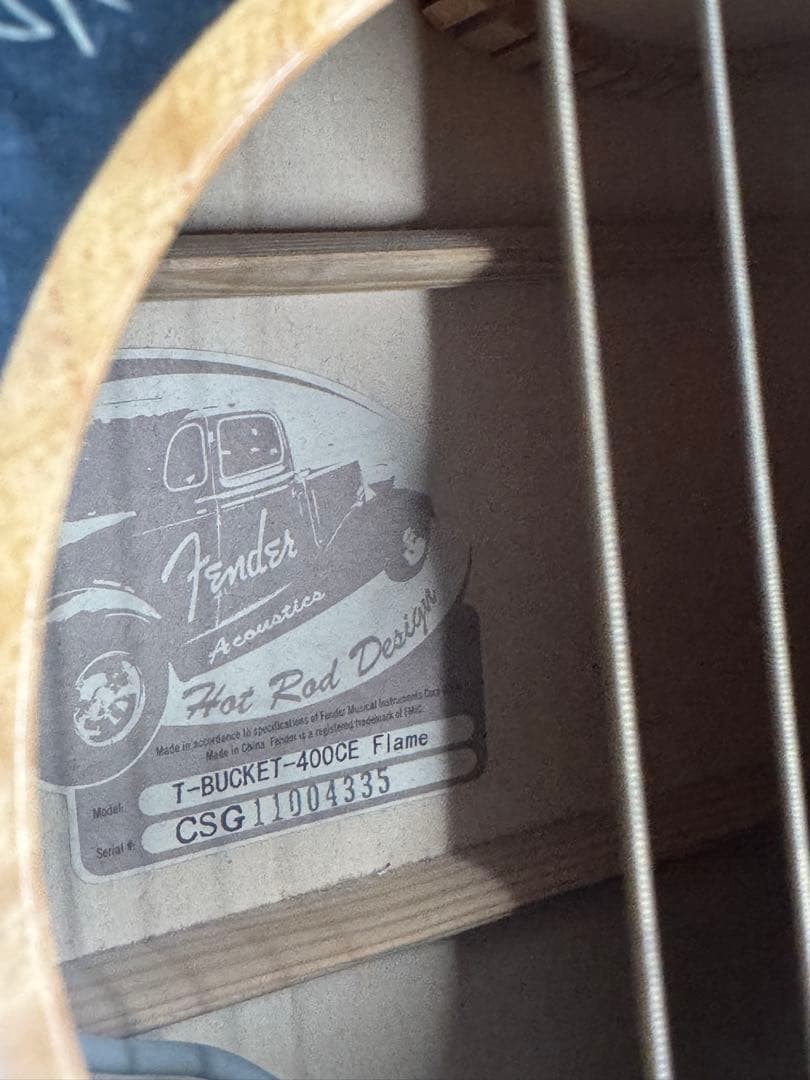 虎目レア Fender T-BUCKET-400CE Flame ＋ケース
