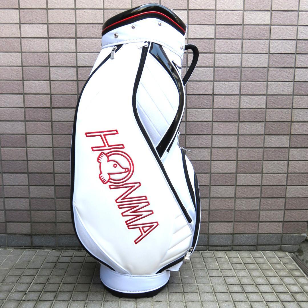 未使用　HONMA ホンマ 　キャディーバック　9型 ホワイト×レッド