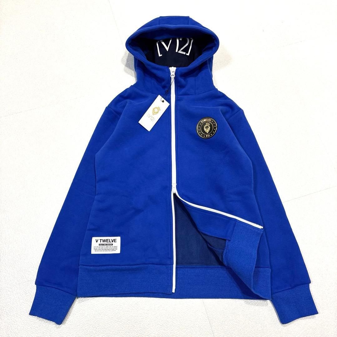 【新品/タグ付/23AW/レディースM】V12　ネックパーカー　ジップアップ