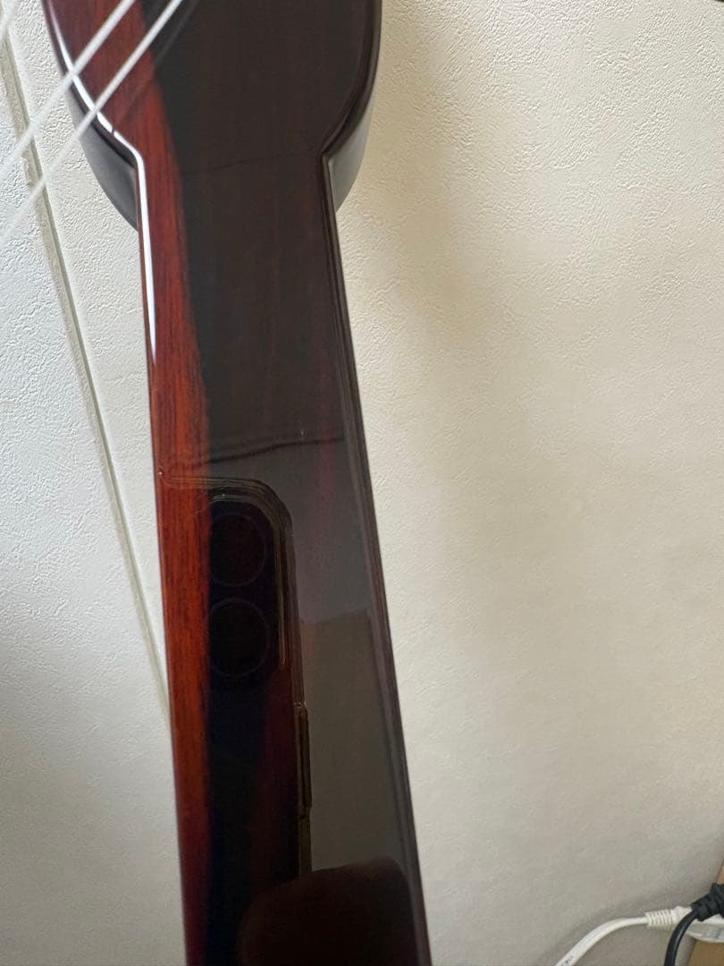 三線　南風原型　縞黒檀本皮張り