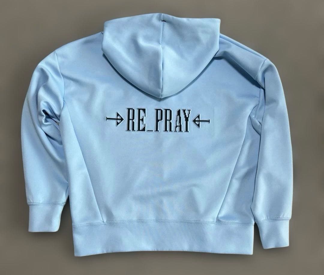 羽生結弦　リプレイ　RE_PRAYパーカー　Sサイズ　水色　ブルー