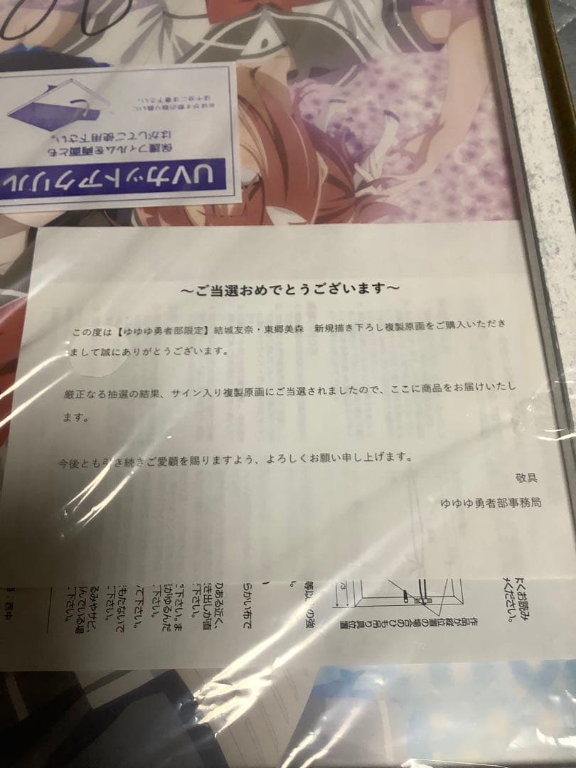 【ゆゆゆ勇者部】結城友奈は勇者である 結城友奈・東郷美森 直筆サイン入り複製原画