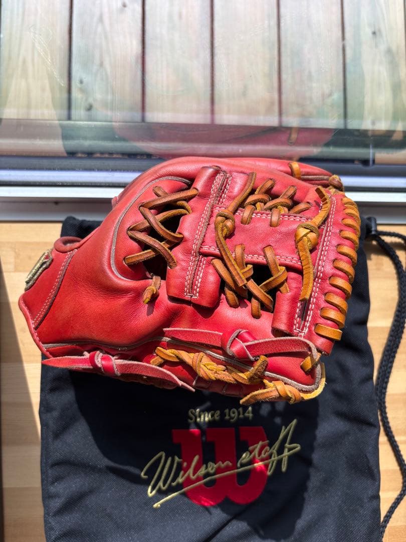 Wilson staff 内野手用　硬式グローブ　湯揉み　右投げ用　プロ