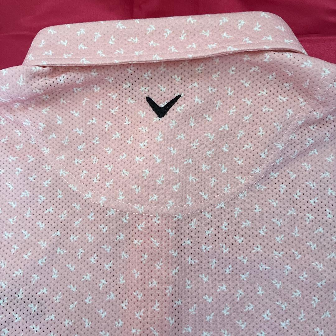 Callaway ポロシャツ Lサイズ ピンク 小花柄
