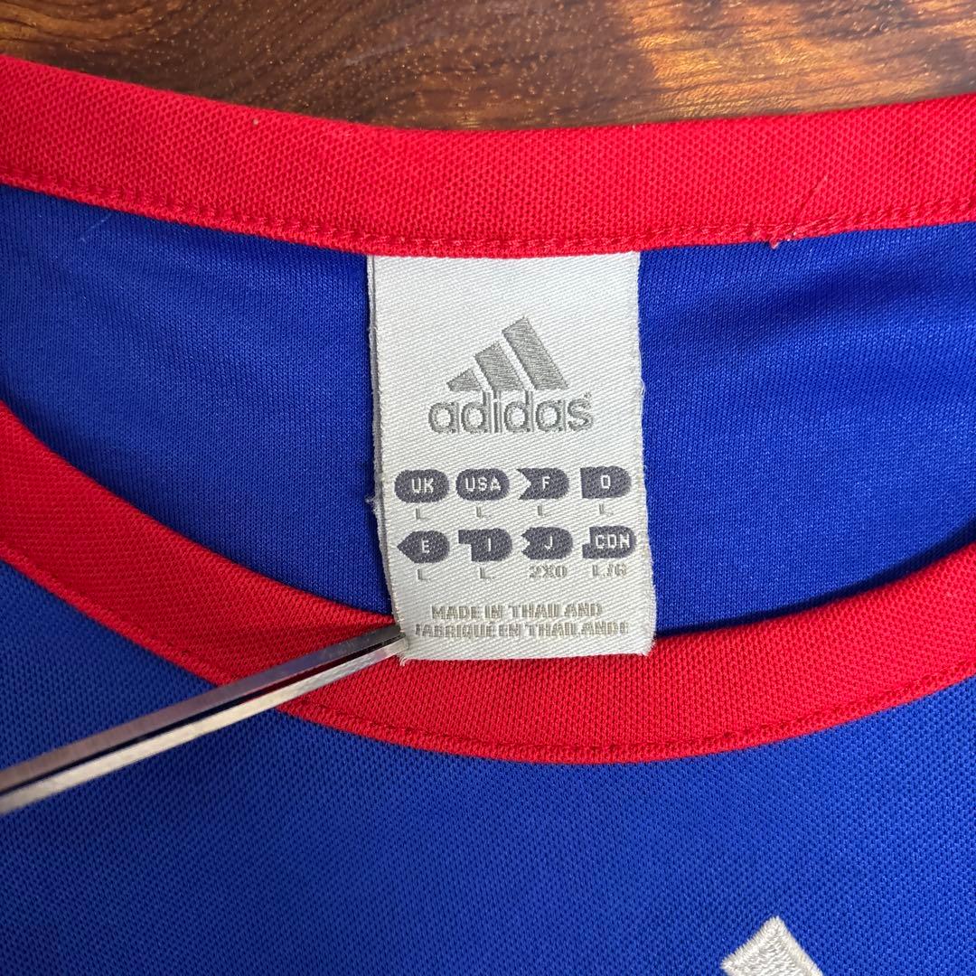 adidas フランス代表 サッカーシャツ 青　0305o389